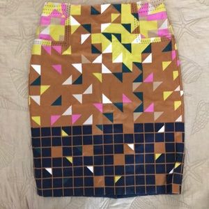 Tory Burch Geometric Print Cotton Skirt